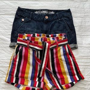 2 Express Size 4 Shorts -- One is "Extreme High Waist"
